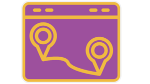 Backlinks for a website illustrated as connected link points